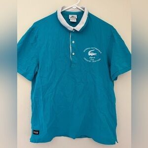 Women's Lacoste Short Sleeve Turquoise Polo, 1933 Heritage Size 5 M-L